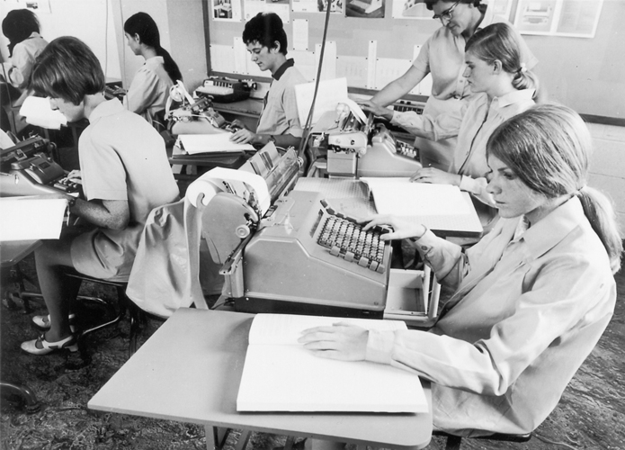 1970 &mdash; Senior business class, Auckland Technical Institute.
