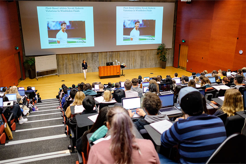 Inside the auditorium