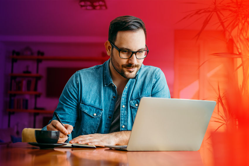 Student studying at AUT