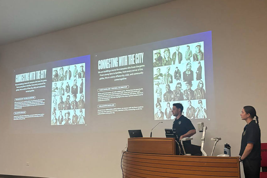 Inside the lecture theatre with the Auckland FC