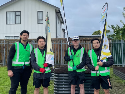 Volunteers in action