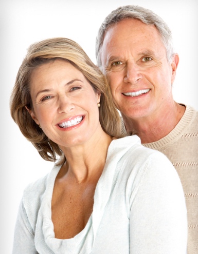 portrait photo of middle aged man and woman